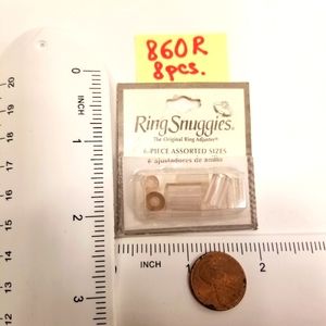 #860R 8 pcs Clear Plastic, Easy to Use Ring Size Adjusters, Ring Sizers